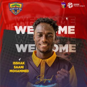 Hearts of Oak announce the signing of winger Isshak Saani Mohammed