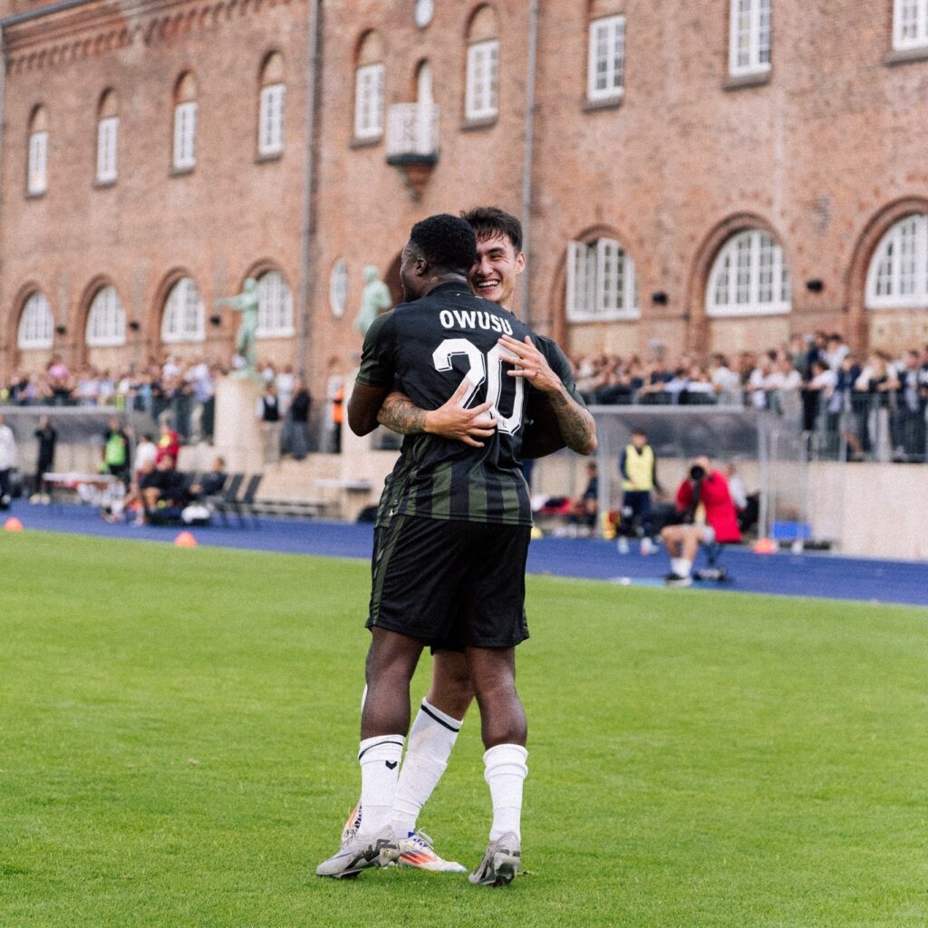 Ghanaian defender Leeroy Owusu nets in Odense Boldklub's 3-1 victory over B 93