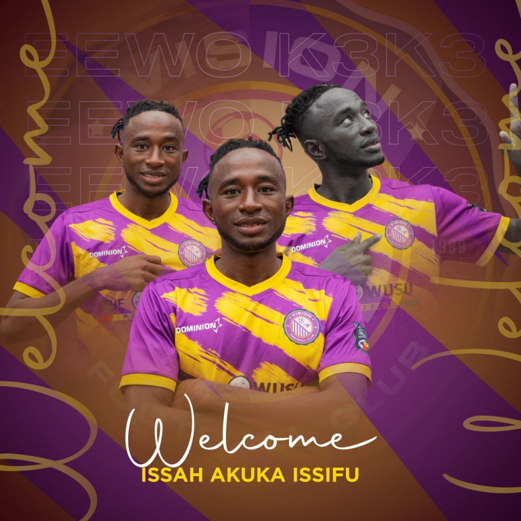 Ghana Premier League newcomers Vision FC completes acquisition of Hearts of Oak forward Issah Akuka Issifu