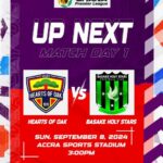 2024/25 Ghana Premier League: Week 1 Match Preview – Accra Hearts of Oak v Basaka Holy Stars