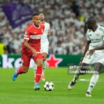 Ghanaian winger Jaime Leweling assists in VfB Stuttgart's Champions League defeat to Real Madrid